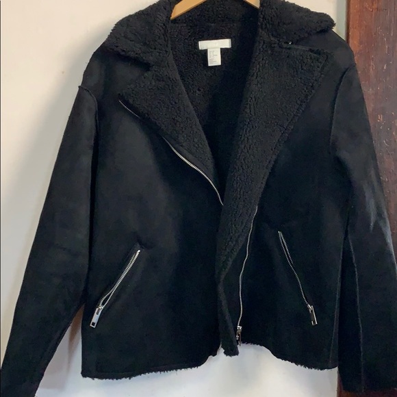 H&M suede biker jacket - Picture 1 of 4